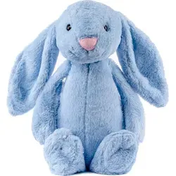 Gustaw Groß Kaninchen Figo - Plüsch Kuscheltier XXL in Blau - Kuscheliges XXL Plüschkaninchen für unvergessliche Geschenke. Mit hypoallergener Silikonkugelfüllung für sicheres Spielen und viele Kuschelstunden. Ideal für Kinder jeden Alters!