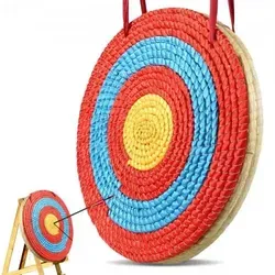 VEVOR Zielscheibe Dartscheibe Bogenschiessen 508mm - Hochwertige 3-Schichten Strohzielscheibe, 20 Zoll groß, ideal für präzises Bogenschiessen und Darts. Robuste Bauweise für langanhaltenden Einsatz.