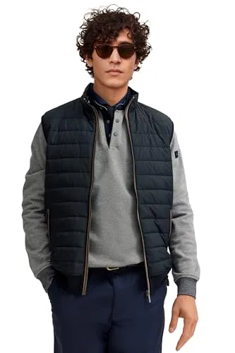bugatti Herren Steppweste 8800-15121E Regular Fit - Stylische Steppweste im Regular Fit, perfekt für jeden Anlass. Mit durchgehendem Reißverschluss, Stehkragen und praktischen Eingrifftaschen. Ideal für den Alltag und vielseitig kombinierbar! Ein Must-Have für die Übergangszeit!  
