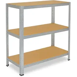 shelfplaza HOME Schwerlastregal 115x120x30 cm – Verzinkt mit 175 kg Traglast pro Boden - Das shelfplaza HOME Schwerlastregal bietet mit 3 Böden und einer Traglast von 175 kg pro Boden eine zuverlässige Lösung für Stauraum in Werkstatt, Büro oder Garage. Einfacher Aufbau ohne Schrauben dank praktischem Stecksystem.
