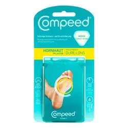 Compeed Hornhaut Pflaster 6 St - Pflaster für schmerzfreie Fußpflege, lindert Druck und Reibung bei Hornhaut, ideal für den täglichen Gebrauch.