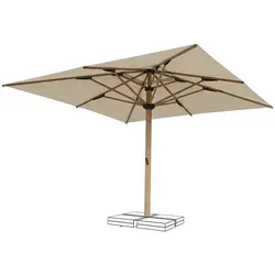 osoltus GASTRO Alu Mittelmast-Schirm PROFI 4x4 m Beige - Professioneller Mittelmast-Schirm in Holzoptik mit großzügiger 4x4 m Fläche für optimalen Sonnenschutz. Ideal für Gastronomie und private Terrassen, kombiniert Qualität mit elegantem Design.