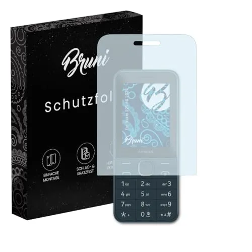 Bruni Schutzfolie kompatibel mit Nokia 225 4G 2024 Folie, glasklare Displayschutzfolie (2X)