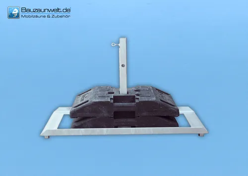 Schake Schilderständer 40 mm x 40 mm Fußplatten Feuerverzinkt - Baugeräte - Robuster Schilderständer mit stabilen, stapelbaren K1-Fußplatten für schnelle Montage und sichere Befestigung, ideal für Verkehrssicherung.