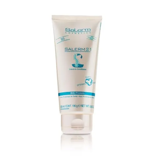 Salerm Haarspülung Cosmetics 21 Silk Protein Leave-in Conditioner 200ml - Spülungen für gesundes Haar, revitalisiert und schützt das Haar mit Seidenprotein und Provitamin B5 für strahlenden Glanz und intensive Feuchtigkeit.