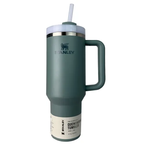 Stanley Thermobecher THE QUENCHER H2.0 FLOWSTATE 1.18L - Thermobehälter mit Vakuum-Isolierung, hält Getränke bis zu 11 Stunden kalt und bietet drei Trinkoptionen – ideal für Arbeit, Sport und Reise.