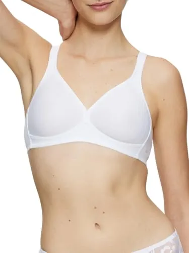 Bügelloser BH TRIUMPH "Modern Soft+Cotton N" Damen Gr. 95 Cup E, weiß - Funktionsunterwäsche, ideal als T-Shirt-BH, mit breiten Trägern für optimalen Tragekomfort und aus weichem Microtouch-Material für ein angenehmes Hautgefühl.
