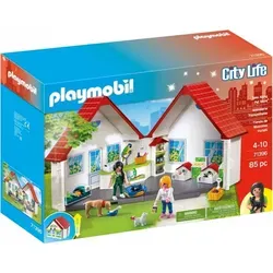 Playmobil 71396 - City Life Take Along Animal Clinic - Schaufel- & Besensets: Mobiles Tierarzt-Set für kreative Rollenspiele, ideal für Tierliebhaber und kleine Mediziner.