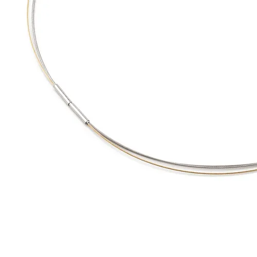 Boccia Titanium Jewelry 0804-0245 Damenhalskette - Halsketten & Anhänger, elegante Kombination aus Gold und Silber, gefertigt aus leichtem und hypoallergenem Titan für höchsten Tragekomfort.