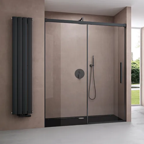 doporro Duschtür Nischentür 100x195cm - Duschkabine mit Soft-Close-Funktion und ESG-Sicherheitsglas, ideal für modernes Bad, mit NANO-Beschichtung für einfache Reinigung.
