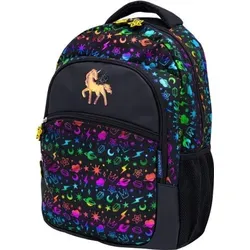 ASTRABAG GOLDEN UNICORN Rucksack AB360 - Schwarz mit Einhorn-Design - Der ASTRABAG GOLDEN UNICORN Rucksack vereint Stil und Funktionalität. Mit ergonomischer Passform, geräumigen Fächern und wasserfestem Material ist er ideal für Schule und Ausflüge.