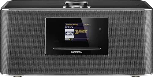 Sangean SDD-R75BT Internet-Radio - Schwarz - Musikanlage mit DAB+/FM, Bluetooth und CD-Player. Genießen Sie weltweiten Musikgenuss mit 30 Stationspeichern und Streamingdiensten wie Spotify und Amazon Music. Perfekt für Ihr Zuhause!