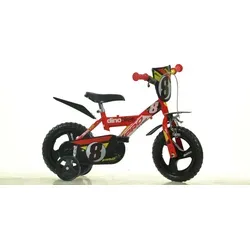 DINO BIKES Kinderfahrrad 123GLN - 06 PRO CROSS 12" - Rot - Kinderfahrrad für Jungen, ideal für das Lernen mit abnehmbaren Stützrädern und verstellbarem Lenker. Robustes Design und sicherer Kettenschutz für unbeschwerten Fahrspaß!