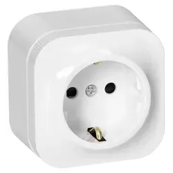 ORNO| Schuko Steckdose - OR-OE-7205(gs)/W - Weiß - Modernes Design - Mit Erdung