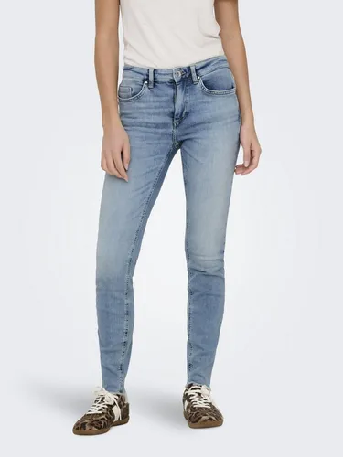 ONLY Onlblush Mid Skin ANK Rw DNM Cro349 Noos - Sportliche Jeggings - Jeans, die perfekte Mischung aus sportlich und feminin. Die elastische Stretch-Qualität sorgt für hohen Tragekomfort und eine formschöne Silhouette.