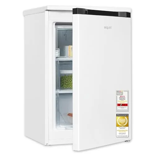 Exquisit Gefrierschrank 85 Liter - Kompakt & Leise - Tiefkühler mit 85 L Nutzinhalt, ideal für 1-2 Personen. Leise mit nur 39 dB, 4-Sterne-Gefrierfach für optimale Lagerung von Tiefkühlkost.
