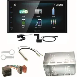 Kenwood DMX-125DAB Einbauset für VW Modelle - Zubehör für Car HiFi: Komplettset mit DAB+ und Bluetooth, ideal für VW Golf 4, Passat 3B und Lupo – alles für den einfachen Einbau inklusive!