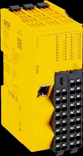 Sick FLX3-CPUC200 Sicherheitssteuerung - Sicherheitsrelais mit Performance Level e nach EN ISO 13849-1, ideal für den Schutz von Stromkreisen und hohe Sicherheit in industriellen Anwendungen.