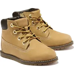 Timberland Mid Lace UP With Zip Boot Wheat 5 - Freizeitschuhe für Kinder, wasser- und schmutzabweisend dank Timberland Splash Blaster, mit praktischen Reißverschluss und rutschhemmender Sohle für unbeschwertes Spielen im Freien.