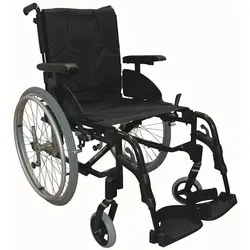 Invacare Action 3 NG LG-Rollstuhl SB 45,5 - Behinderten-Bedarf und individueller Komfort: Der leichte Faltrollstuhl bietet eine Sitzhöhe von 45,5 cm, anpassbare Armlehnen und ist ideal für Reisen dank seines robusten Aluminiumrahmens.