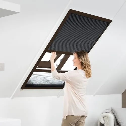 empasa Dachfensterplissee MASTER DUO, verdunkelnd, Aluminium-Selbstbausatz in braun - Dachfensterplissee aus Aluminium, selbst zu montieren, ideal für effektive Verdunkelung und optimalen Lichtschutz.