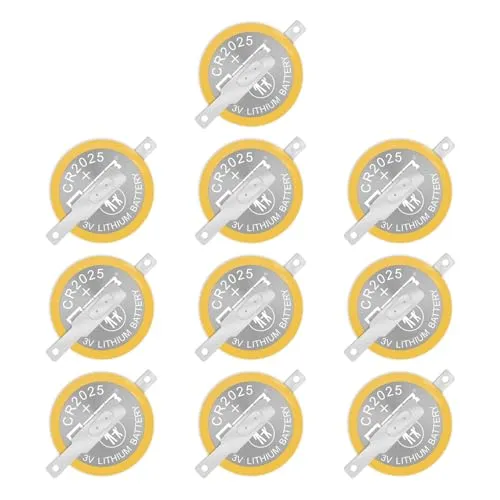EEMB CR2025 Batteries 3V Lithium Batterie Li-MnO₂ Knopfbatterie 2025 Gameboy Cartridge Batterie Tabs Solder,Color GBC CR2025 3v Lithium Batterie,CR2025 Ersatz Batterie Gameboy(10)