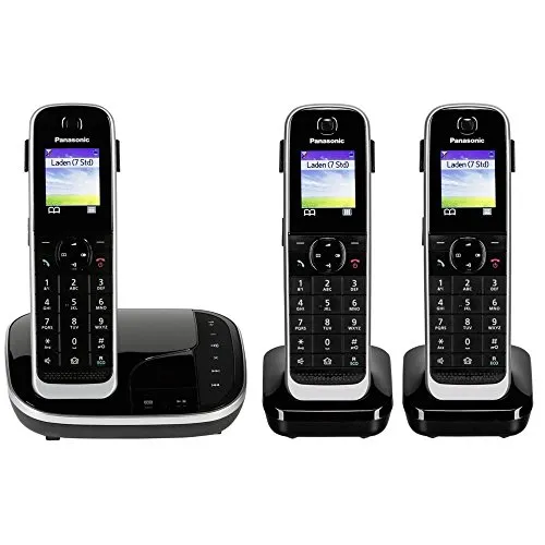 Panasonic KX-TGJ323GB - Familien-Telefon mit Anrufbeantworter, strahlungsarm und HD-Telefonie für beste Anrufqualität