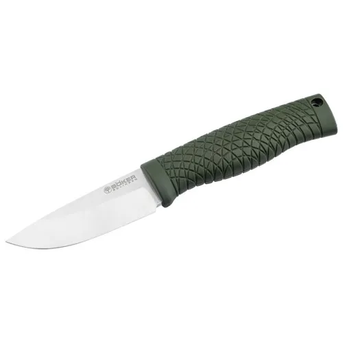 Böker SOLINGEN® Bronco Green - Robustes Bushcraft-Messer mit Kydex-Scheide - Handgefertigtes Outdoor-Messer mit stabiler CPM-V3 Klinge (8,9 cm) und rutschfestem Griff. Ideal für Abenteuer in der Natur, inklusive Geschenk-Box für besondere Anlässe.