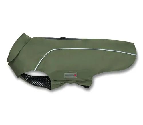 Wolters Regenjacke Easy Rain für Hunde | Moosgrün Gr. 26 - Wasserdichte Hunde-Regenjacke mit 10.000 mm Wassersäule für optimalen Schutz. Atmungsaktiv und windabweisend, perfekt für wechselhaftes Wetter. Einfache Handhabung dank Klettverschlüssen.