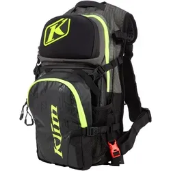Klim Nac Pak Rucksack - Schwarz/Grau/Neon-Gelb - Trinksysteme mit verbesserter Ergonomie für längere Fahrten. Ideal für Outdoor-Aktivitäten mit 15L Volumen, abnehmbarer Werkzeugtasche und reflektierendem Material für Sicherheit bei schlechten Lichtverhältnissen.