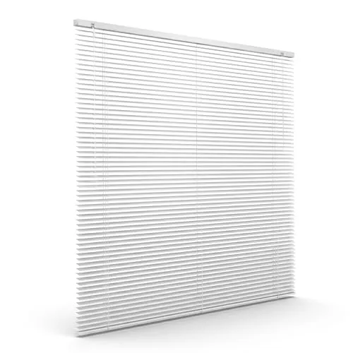 Victoria M. Aluminium Jalousie 90 x 220 cm – ohne Bohren, in Weiß - Praktische Innenjalousie mit flexiblen 25 mm Lamellen. Einfache Montage ohne Bohren dank Klemmclips. Ideal für Sichtschutz und Lichtregulierung. Hochwertige Verarbeitung für langlebigen Einsatz.