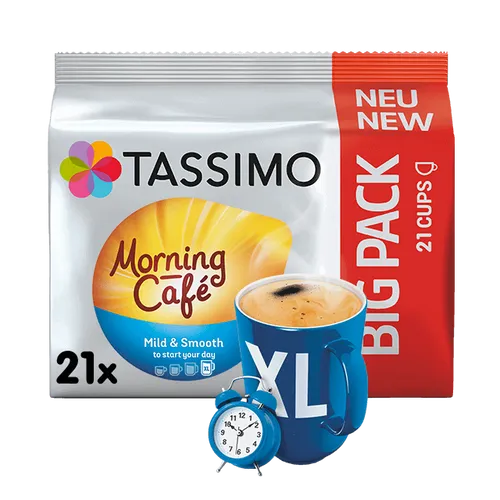 Tassimo Morning Café XL Mild & Smooth 3178 - Kaffee mit mildem und sanftem Geschmack, ideal für einen perfekten Start in den Tag.