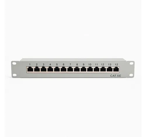 Danicom Danicom Patchpanel 10 Zoll – 12 Ports Cat5e STP Netzwerk-Patch-Panel