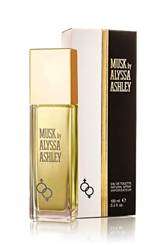 Alyssa Ashley Musk Agua de Colonia - 450 g - Frischer Duft mit Kopfnoten von sizilianischer Bergamotte und floralen Basisnoten. Ideal für den täglichen Gebrauch, um einen Hauch von Eleganz und Frische zu verleihen.