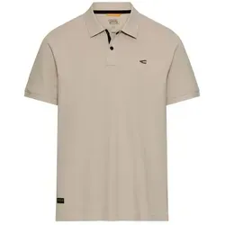 camel active Herren Poloshirt Beige 5XL - Stylisches Kurzarm Poloshirt aus 95% Baumwolle für hohen Tragekomfort. Ideal für Freizeit und Alltag, in einer modischen hellbeigen Farbgebung.