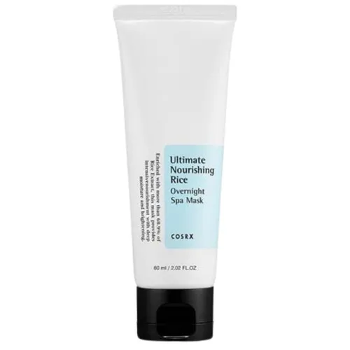 COSRX Ultimate Nourishing Rice Overnight Spa Mask, 60 ml - Gesichtsmasken für intensive Feuchtigkeit und Pflege über Nacht, angereichert mit Reisextrakt für ein strahlendes Hautbild.