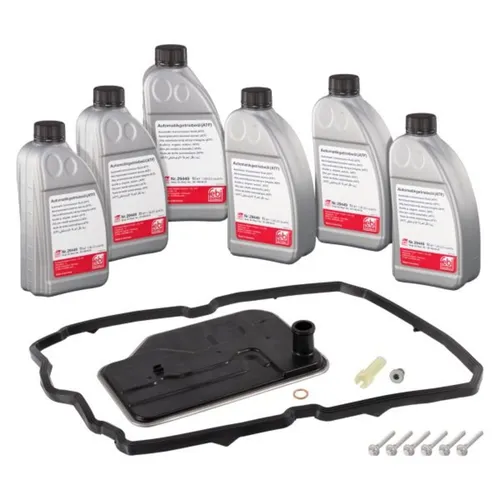 Teilesatz Automatikgetriebe-Ölwechsel FEBI BILSTEIN 171750 - Motoröl, umfassender Teilesatz für den Ölwechsel mit Dichtungen und Schrauben, speziell für 7-Gang Automatikgetriebe geeignet.