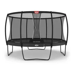 BERG Champion Regular 430 Grey mit Safety Net Deluxe - Hochwertiges Trampolin für sicheres Springen mit Deluxe-Sicherheitsnetz. Die TwinSpring-Federn und die AirFlow Pro-Federungsmatte sorgen für ein unvergleichliches Sprungerlebnis und maximalen Komfort.
