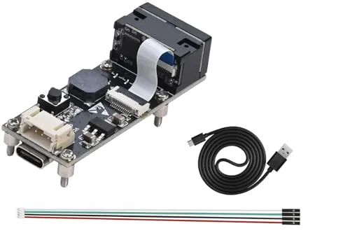 Embedded 1D 2D Barcode Scanner Module, QR Code Reader with USB Type-C & TTL UART Interface, Fast Decoding on Screen & Paper, for Arduino Raspberry Pi POS Kiosk ATM Integration