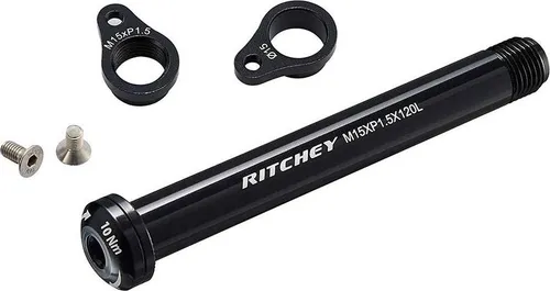 Ritchey Steckachsen-umbausatz 15 x 100 mm - Umrüstsatz für eine robuste Steckachse, inkl. hochwertiger Achsen und Verschlüsse. Perfekt für erhöhte Stabilität und bessere Kontrolle bei Fahrten auf verschiedenen Untergründen.