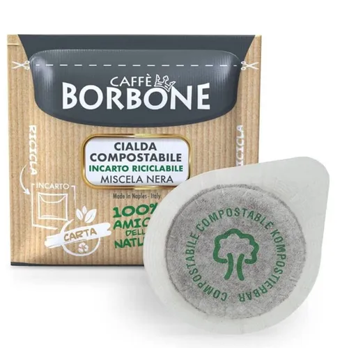 Caffe Borbone Miscela Nera Espressopads ESE - Aromatischer Genuss - Kaffeepads für die Zubereitung von Espresso, ideal für Liebhaber kräftiger Aromen. Praktisch und einfach in der Anwendung für ein perfektes Kaffeeerlebnis.