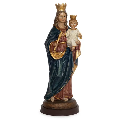 Moritz Dekofigur Madonna mit Kind Statue 31 cm - Dekofiguren: Handbemalte Marienfigur mit Krone, symbolisiert Glaube und Schutz, ideal für Altäre und als dekoratives Element.