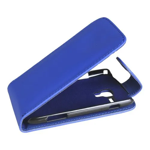 Mobilfunk Krause - Flip Case Etui Handytasche Tasche Hülle für Samsung GT-S7562 / S7562 (Blau)