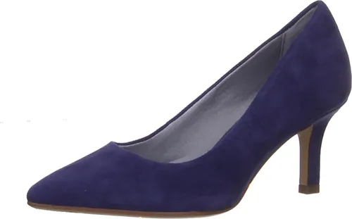 Tamaris Pumps in Blau – Elegante Schlupfschuhe für festliche Anlässe - Stilvolle Pumps in Größe 39, aus hochwertigem Ziegenveloursleder mit 6,5 cm Stilettoabsatz. Ideal für besondere Anlässe, vereinen Komfort und Eleganz.