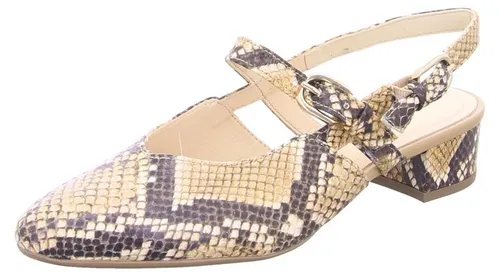 Gabor Sling-Pumps für Damen - Elegante Riemchensandalette - Stylische Riemchensandalette aus geprägtem Leder mit Snake-Print. Verstellbarer Knöchelriemen und gepolsterte Lederdecksohle für hohen Tragekomfort. Perfekt für einen eleganten Business-Look.
