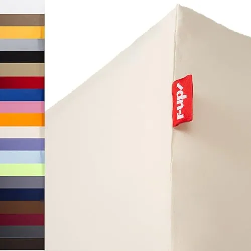 r-up Beste Spannbettlaken 90x200-100x220, 35cm Höhe - Komfort für hohe Matratzen - Premium Jersey Spannbettlaken aus 95% Baumwolle, 5% Elasthan, ideal für hohe Matratzen bis 35cm. Pflegeleicht, bügelfrei und Oeko-TEX zertifiziert für schadstofffreien Schlaf.