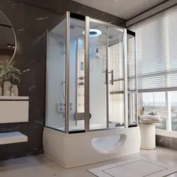 TroniTechnik® Duschtempel Dusche IKARIA 135x80cm – Luxuriöse Komplettdusche mit Wanne - Duschkabinen mit innovativem Design, inklusive Regendusche und Farblichttherapie für ein entspannendes Wellness-Erlebnis in Ihrem Zuhause.