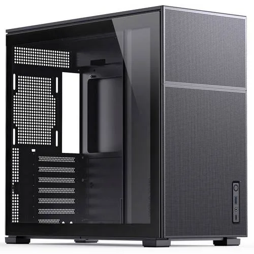 Jonsbo D41 Mesh - Schwarz - Miditower Gehäuse - Miditower Gehäuse für ATX-Systeme, mit exzellenter Belüftung durch Mesh-Front und Seitenfenster, unterstützt Wasserkühlung bis 360mm und bietet moderne Anschlüsse.