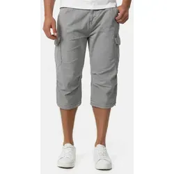 Indicode Herren Nicolas Check 3/4 Cargo-Shorts inkl. Gürtel - Wanderhosen aus strapazierfähiger Baumwolle, ideal für Freizeit und Outdoor-Aktivitäten mit praktischem Taschenangebot und lässigem Karodesign.