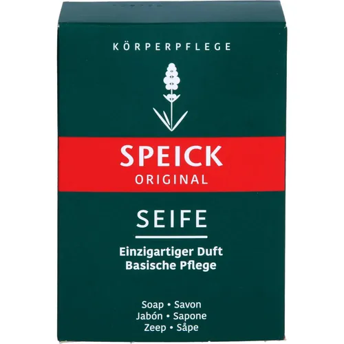 Speick Original Seife 100 g - Naturseife mit wertvollen Pflanzenextrakten, ideal für empfindliche Haut und sorgt für ein sanftes Reinigungserlebnis.